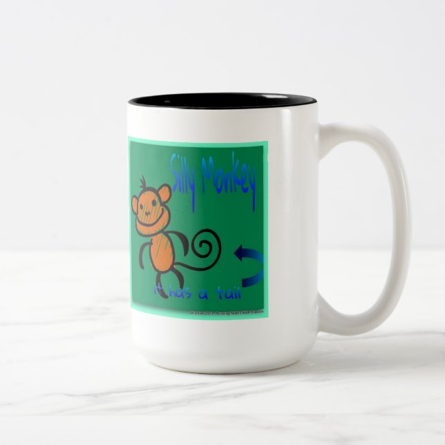 ¿Ninguna cola? No un mono - taza (Derecha)