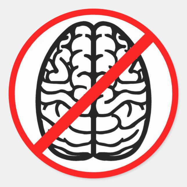 Ninguna etiqueta de la etiqueta de los cerebros (Anverso)