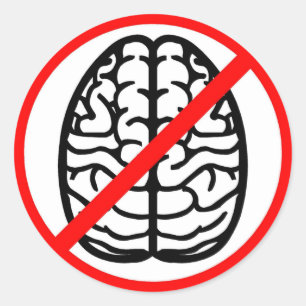 Ninguna etiqueta de la etiqueta de los cerebros