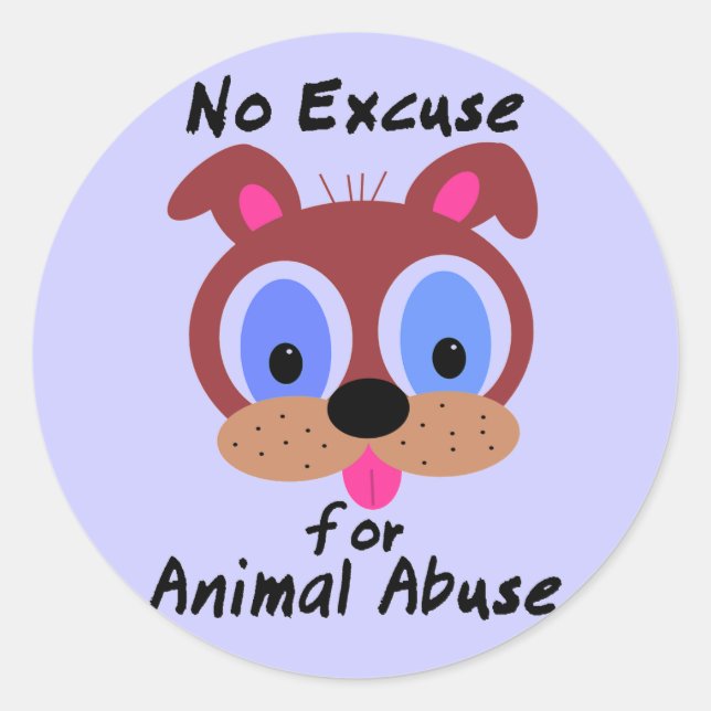 Ninguna excusa para los pegatinas animales del (Anverso)