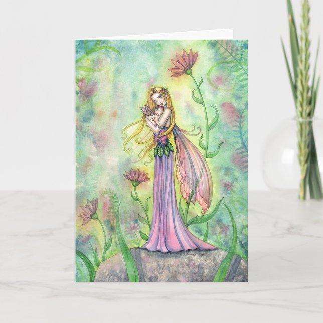 Ninguna mayor tarjeta de la hada de la madre y del (Anverso)