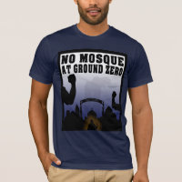 Ninguna mezquita en la camiseta del punto cero