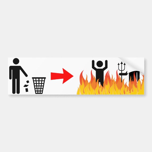 Ninguna pegatina para el parachoques que deja en (Frente)