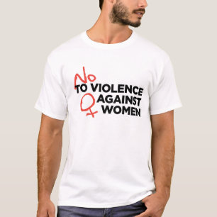 "Ninguna violencia contra camiseta de las mujeres"