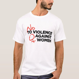 "Ninguna violencia contra camiseta de las mujeres"