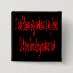 ningunas voces en mi botón divertido principal