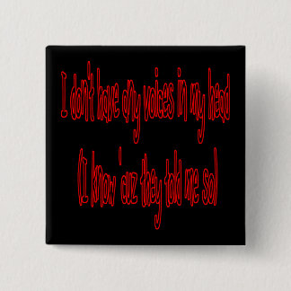 ningunas voces en mi botón divertido principal