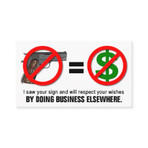 "Ningunos armas tarjeta de visita del CCW de