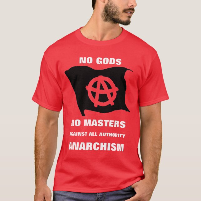 ningunos dioses ninguna camiseta del rojo de los (Anverso)