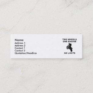 Ningunos límites - tarjeta del perfil del motocr