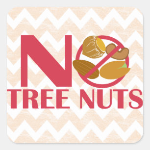 Ningunos pegatinas Nuts de la alarma de la alergia