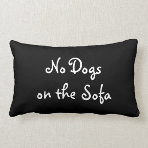 Ningunos perros en la almohada del sofá