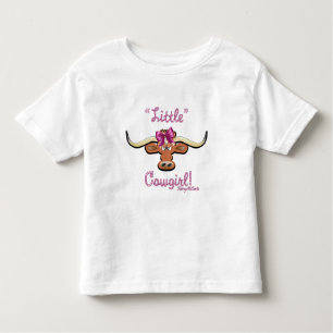 Niñita de vaca, camiseta de vaca longhorn