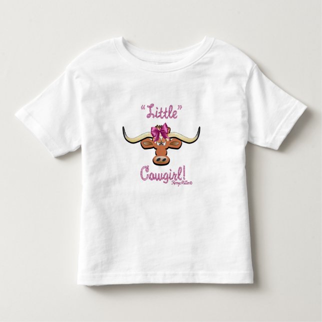 Niñita de vaca, camiseta de vaca longhorn (Anverso)