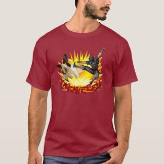 Ninja contra la camisa de los hombres del conejito