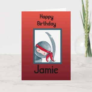 Ninja de Acuarela, Tarjeta de Cumpleaños