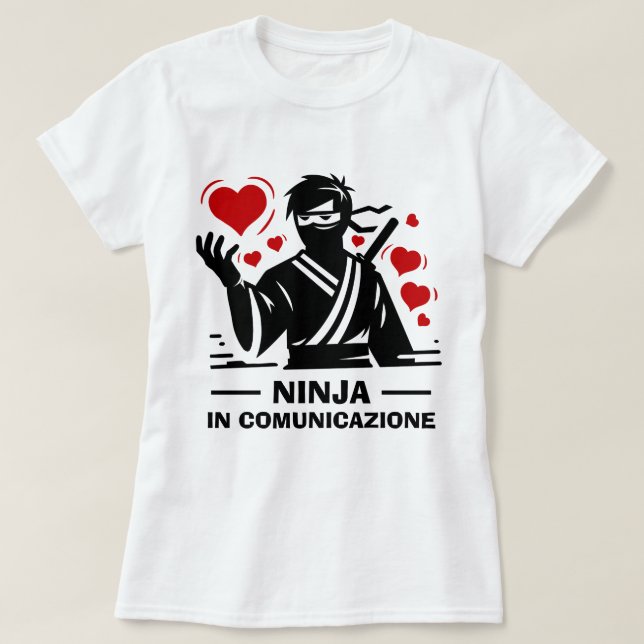 Ninja en camiseta comunicazione (Diseño del anverso)