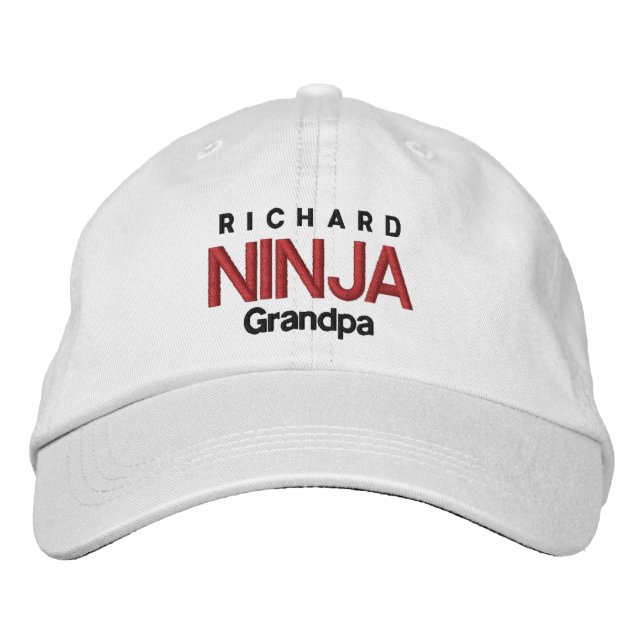 NINJA GRANDPA Gorra ajustable personalizado V06 (Anverso)