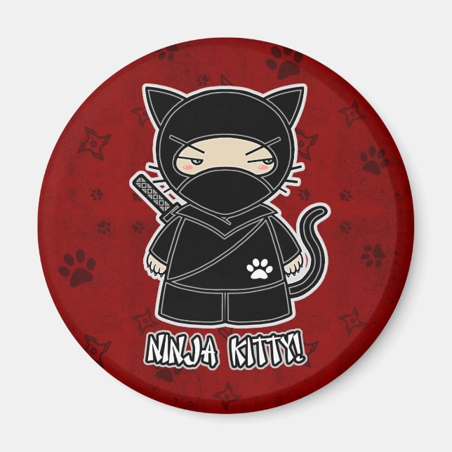 ¡Ninja Kitty! En el imán rojo (Frente)