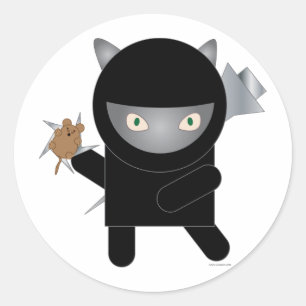 ninja kitty pegatina