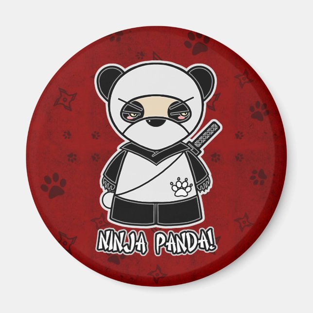 ¡Ninja Panda! En el imán rojo (Frente)