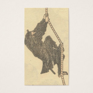 Ninja que sube una cuerda circa 1800s