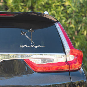 Ninja Sword Black Name Script Car Pegatina
