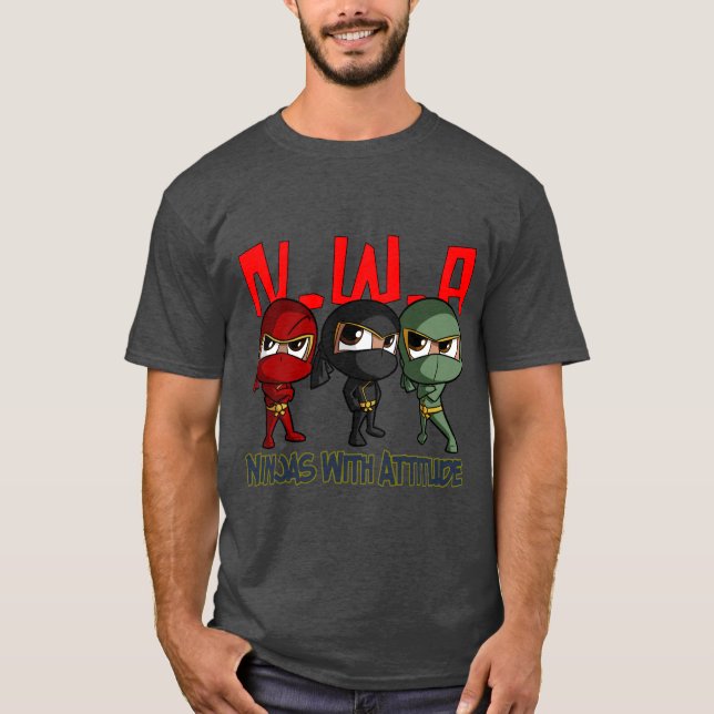Ninjas con la camiseta de actitud (Anverso)