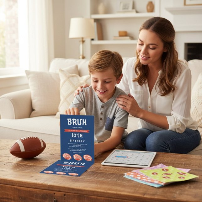 Niño 10.ª Invitación A Cumpleaños, jerga moderna b (Subido por el creador)