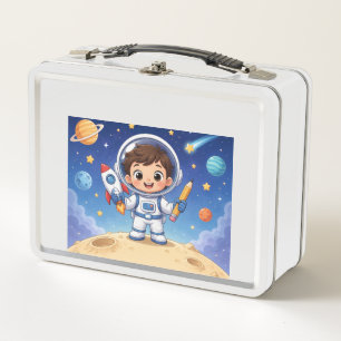 Niño Astronauta Listo para Explorar Cuaderno Escol