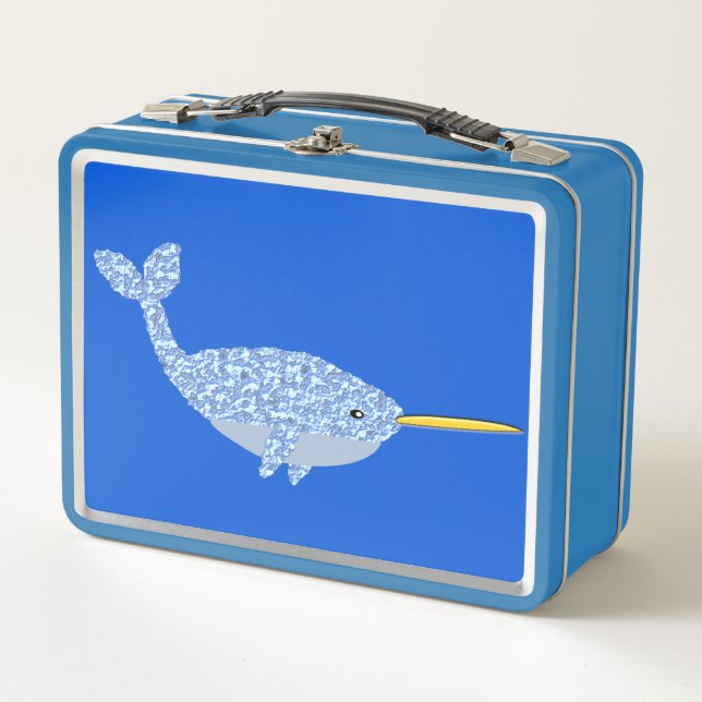 Niño Azul lindo Narwhal (Anverso)