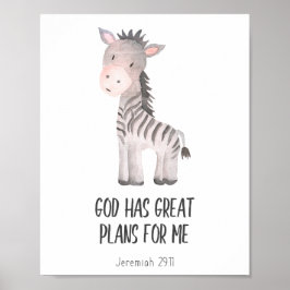 Niño Biblia Verse Nursera Decoración Safari Animal