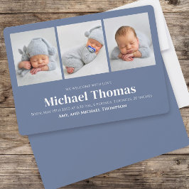 Niño Collage de fotos simple azul