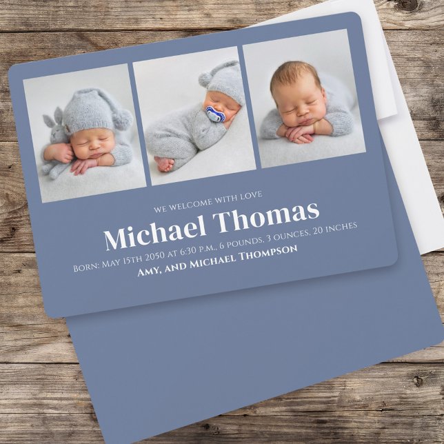 Niño Collage de fotos simple azul (Subido por el creador)