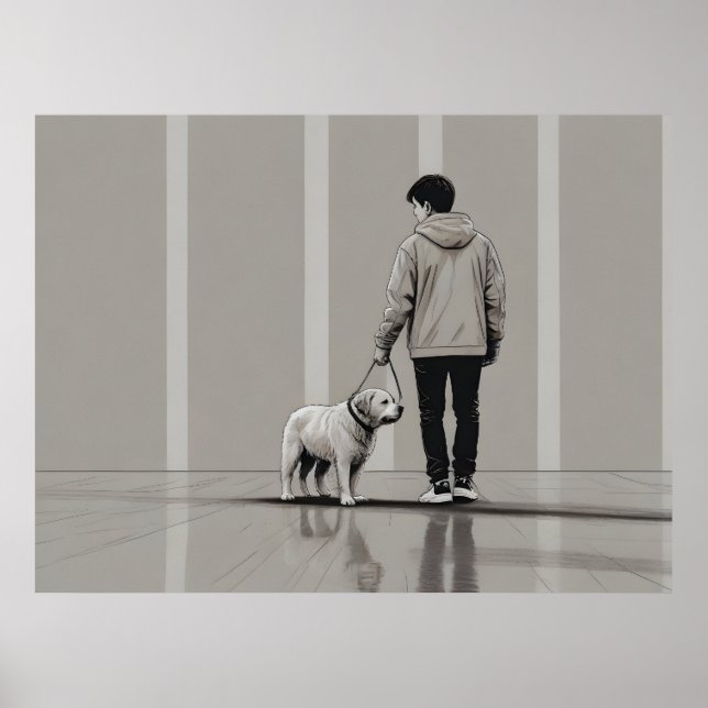 Niño con arte de perro (Frente)
