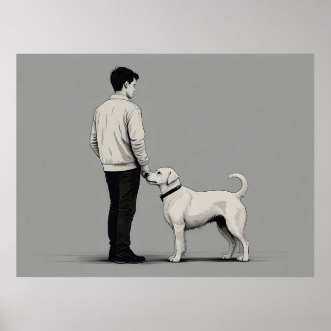 Niño con arte de perro (Frente)