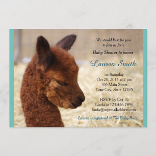 Niño de Alpaca Bebé Invitación a la Ducha