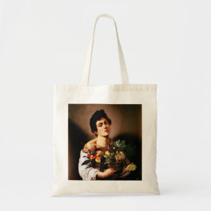 Niño de Caravaggio con una bolsa de té de frutas