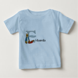 Niño de la letra E de Beatrix Potter y camisa