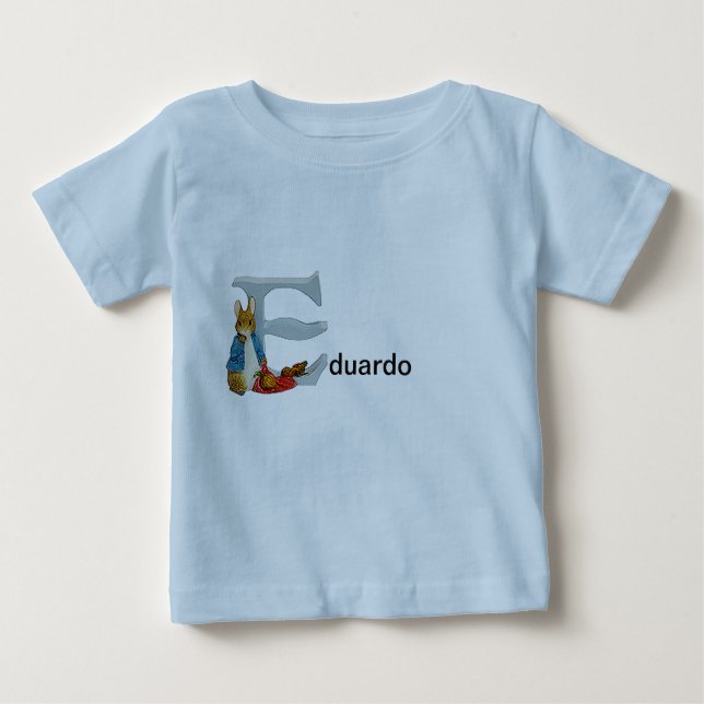 Niño de la letra E de Beatrix Potter y camisa (Anverso)