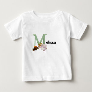 Niño de la letra M de Beatrix Potter y camisa