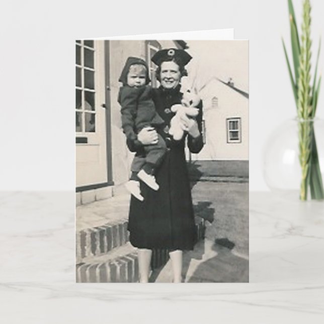 niño de la mujer y tarjeta de felicitación del (Anverso)