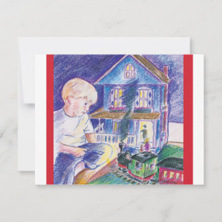 Niño en el mundo de los juguetes