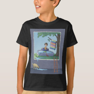 Niño en la camiseta de la piscina infantil
