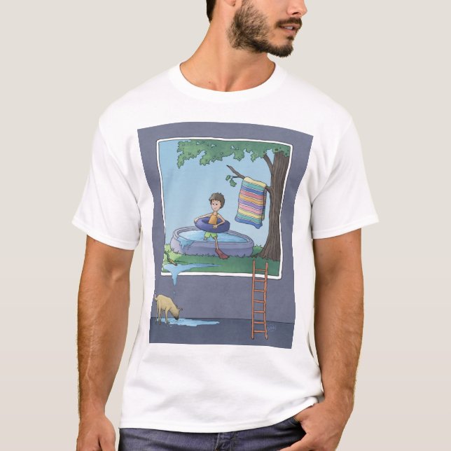 Niño en la camiseta de la piscina infantil (Anverso)