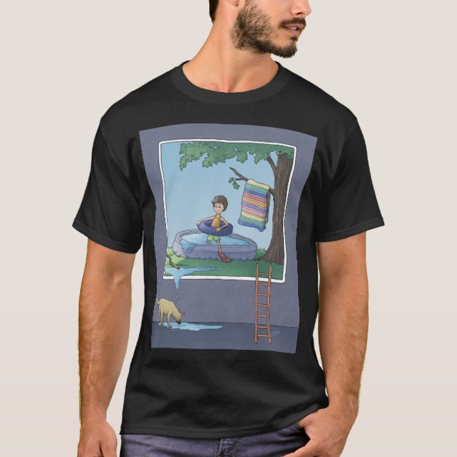 Niño en la camiseta de la piscina infantil (Anverso)