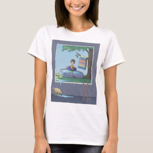 Niño en la camiseta de la piscina infantil