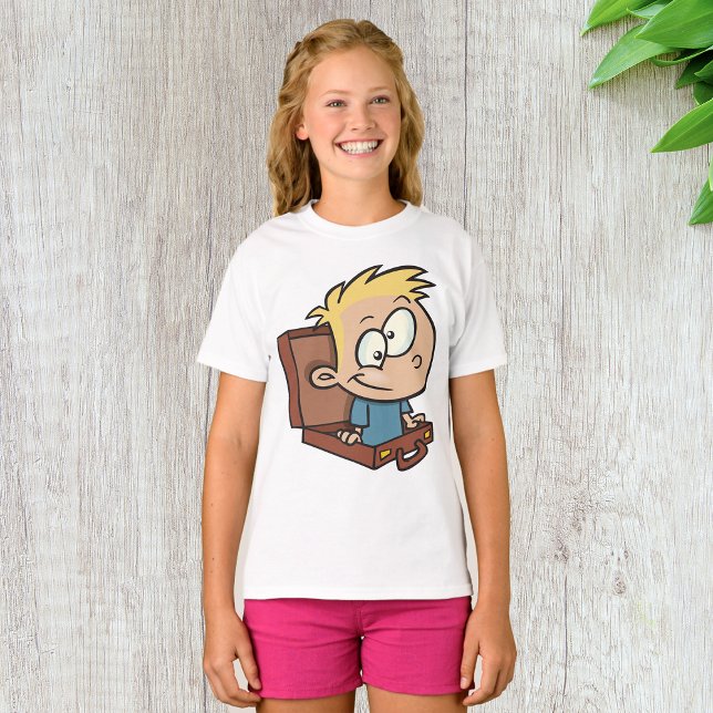Niño En Una Maleta Chica Camiseta (Subido por el creador)