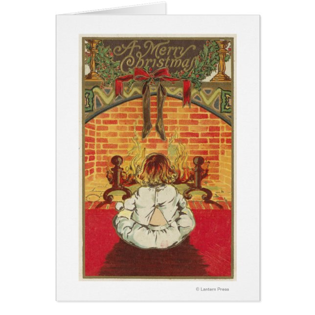 Niño frente a la chimenea (Frente)