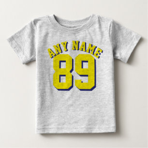 Niño gris y amarillo Deportes Football Jersey